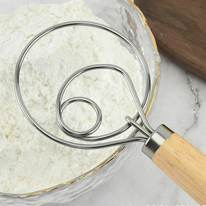 13-Inch Stainless Steel Baking Dough Wire Whisk Mixer | Bread Cooking Tool