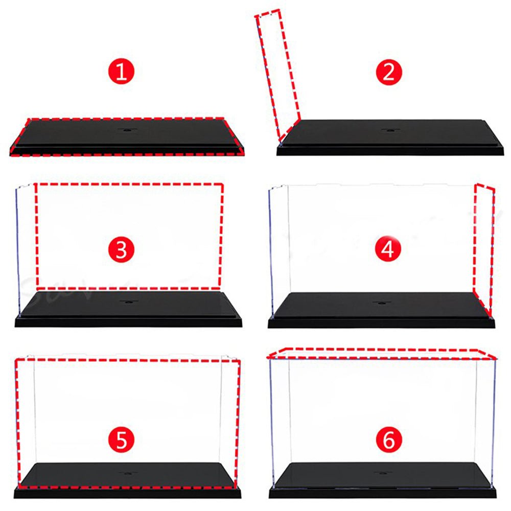 35x25x20CM Acrylic Display Case Dustproof Car Trucks Vans Model Box Collection Storage