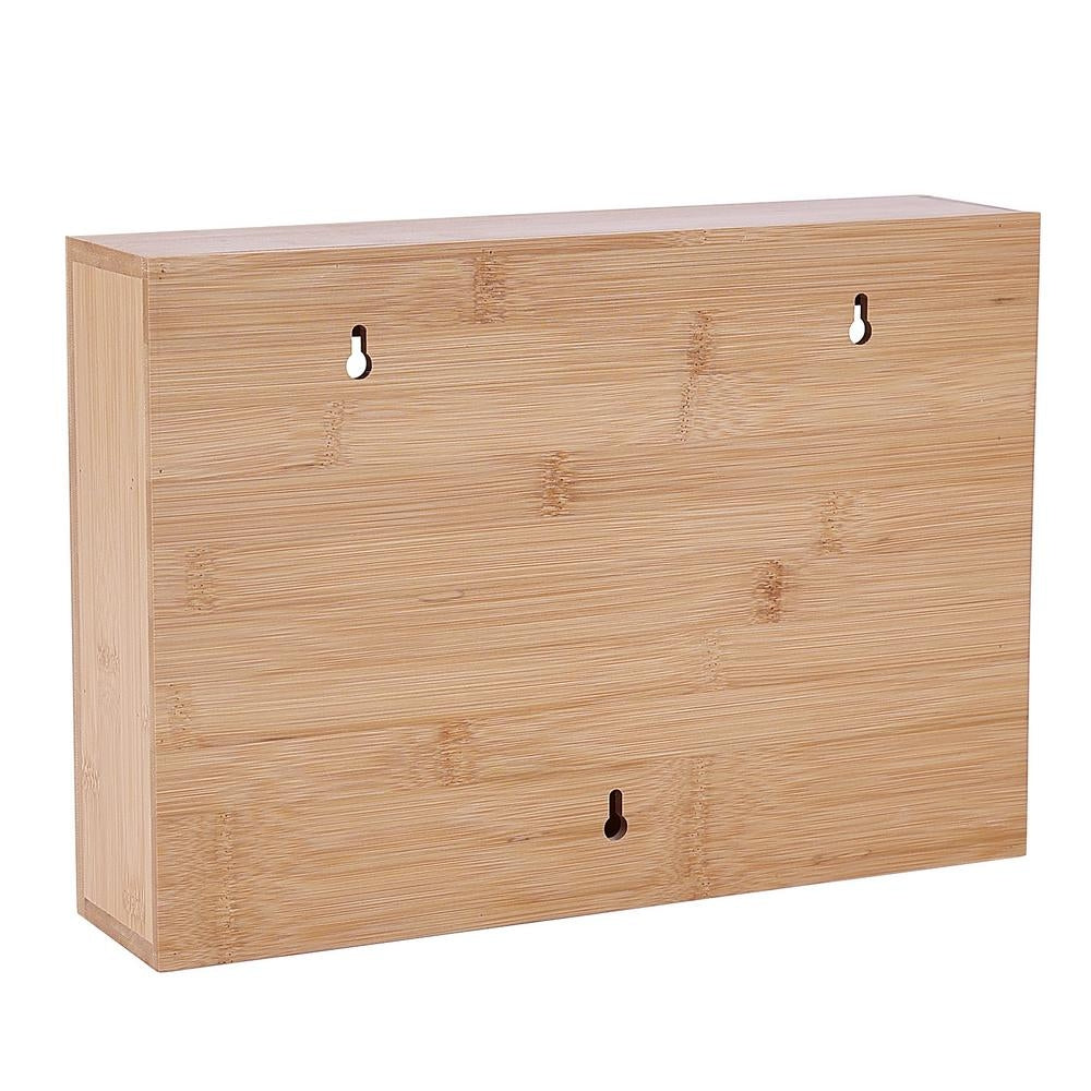 3 Grids Bamboo Food Wrap Dispenser Cutter | Foil Cling Film Storage Holder Box | Kitchen