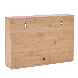 3 Grids Bamboo Food Wrap Dispenser Cutter | Foil Cling Film Storage Holder Box | Kitchen