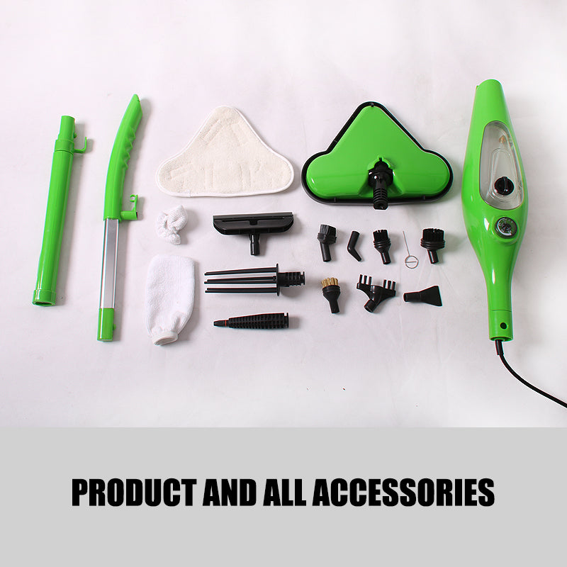 12-in-1 Foldable Steam Mop for Floor and Carpet Cleaning