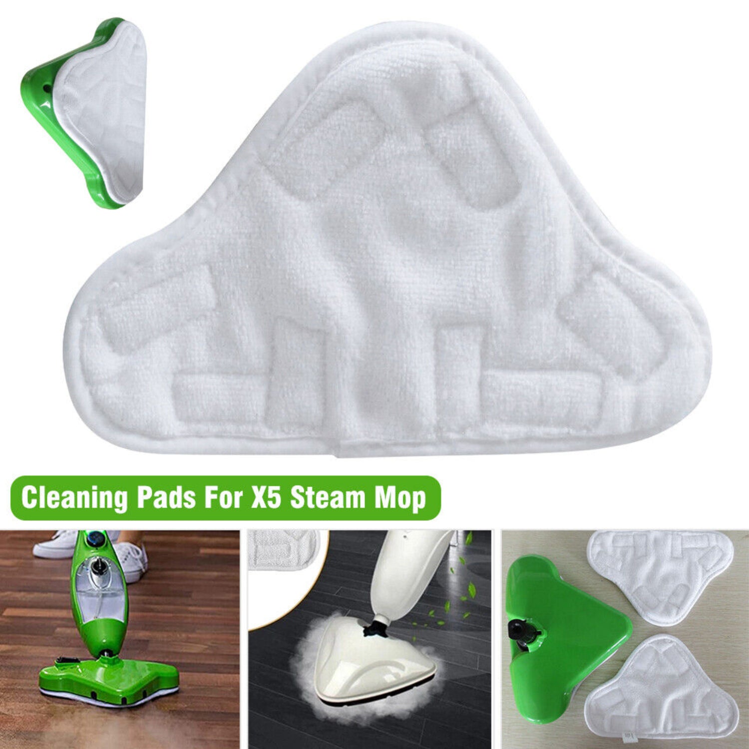 5 Washable Microfiber Cleaning Pads for X5 Steam Mop H20 H2O