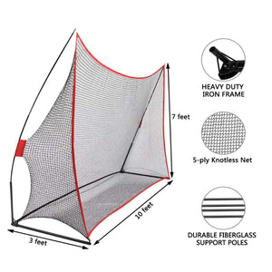 Huge Golf Practice Net - 3M Portable Hitting Swing Training Net Outdoor with Carry Bag