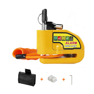 Motorcycle/Bicycle Disc Lock - Electric Rotor Lock - Yellow