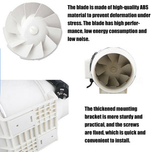 6-Inch Remote Control Extractor Fan - Hydroponic Inline Exhaust Vent - Industrial