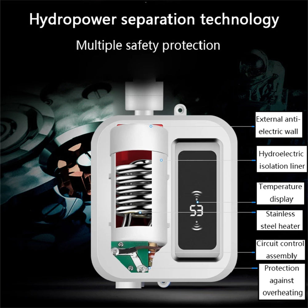 Efficient Tankless Electric Hot Water Heater | Instant Shower Heat System