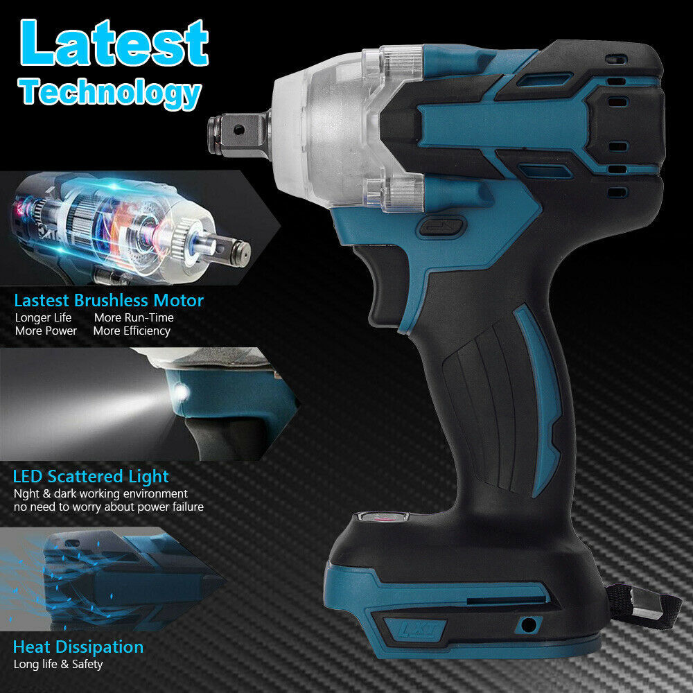 1/2" Cordless Impact Wrench Driver for Makita 18V Battery
