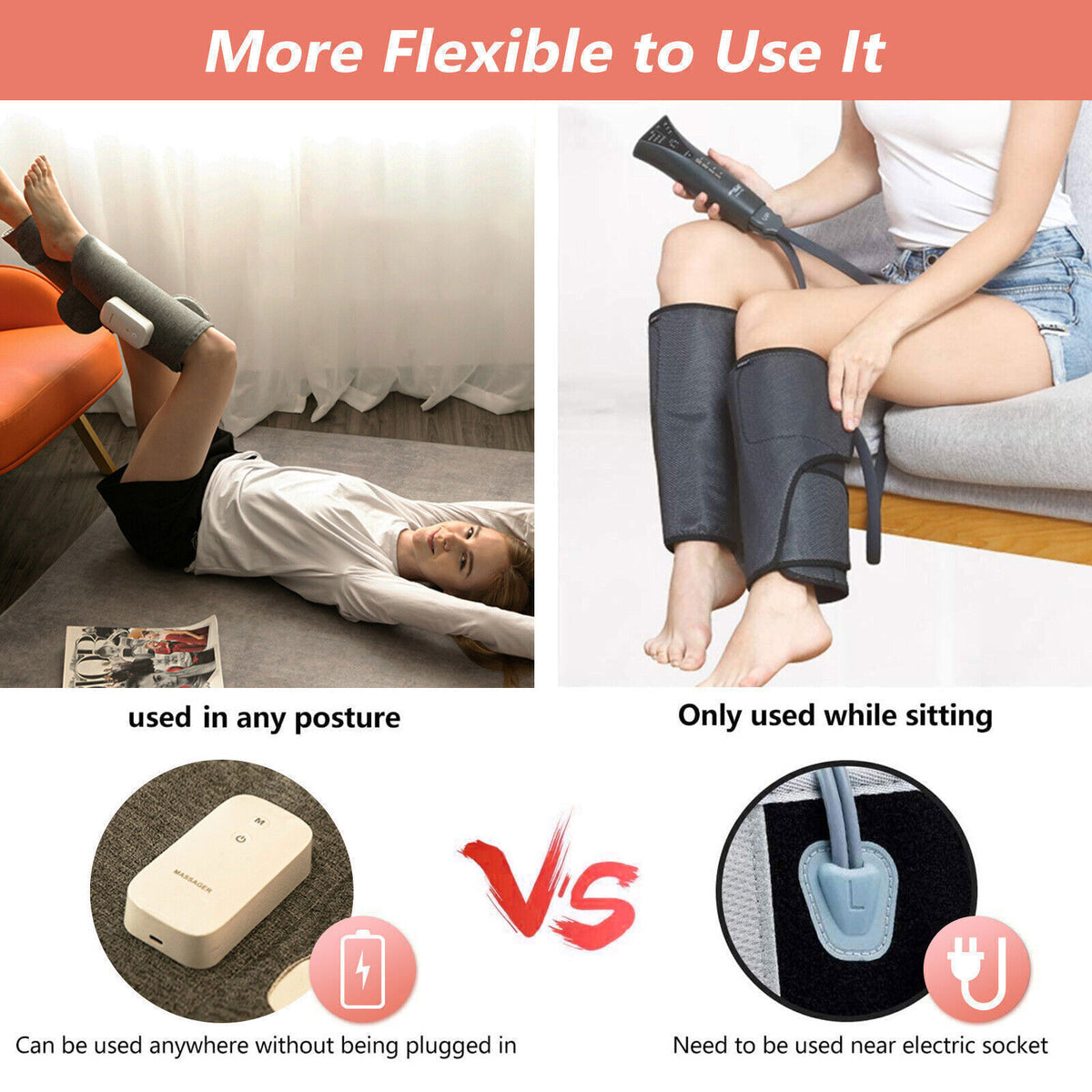 Heated Leg Massager | Air Compression Foot & Calf Massage