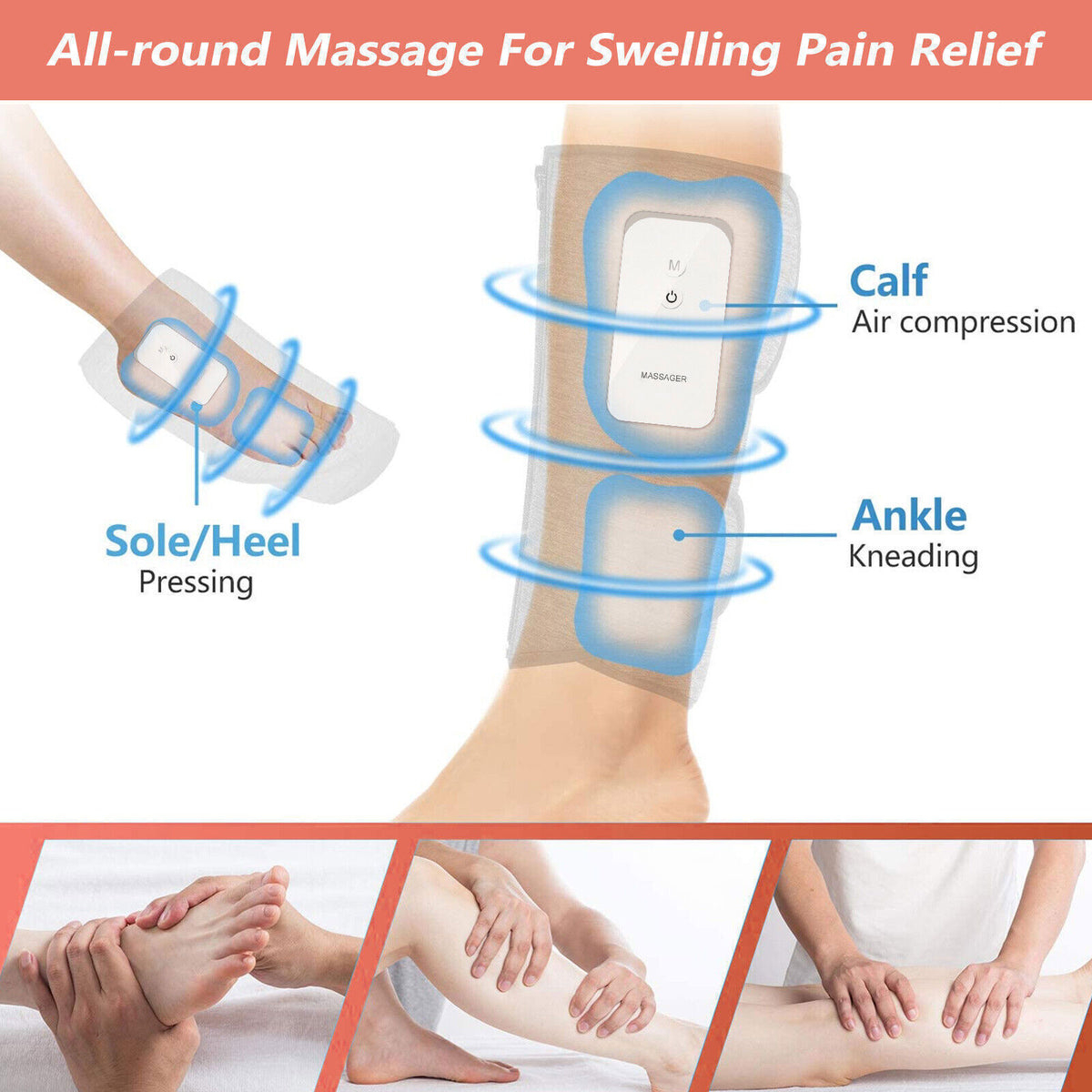 Heated Leg Massager | Air Compression Foot & Calf Massage