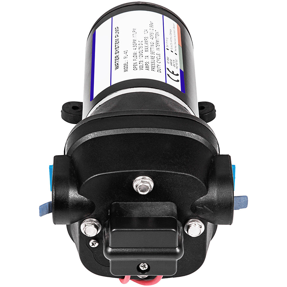 12V Water Pump FL-40 | High Pressure 17/10LPM | For Caravan, Boat, Camp Washdown