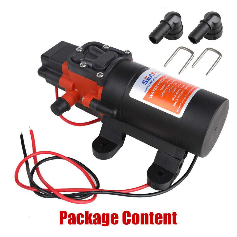 Water Pump 12V RV Camper Pressurized Pump | Caravan Boat (SEAFLO SFDP1-010-040-21)