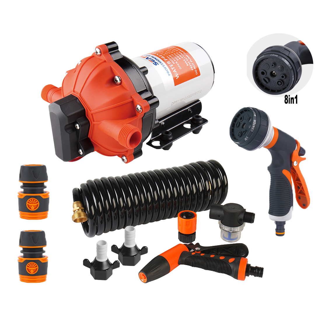 SEAFLO 12V 70PSI Deck Washdown Pump Kit | Boat Caravan Yacht Wash Pump | 5GPM