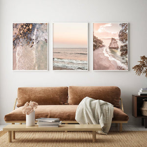 60cmx90cm Amazing Newzealand 3 Sets White Frame Canvas Wall Art