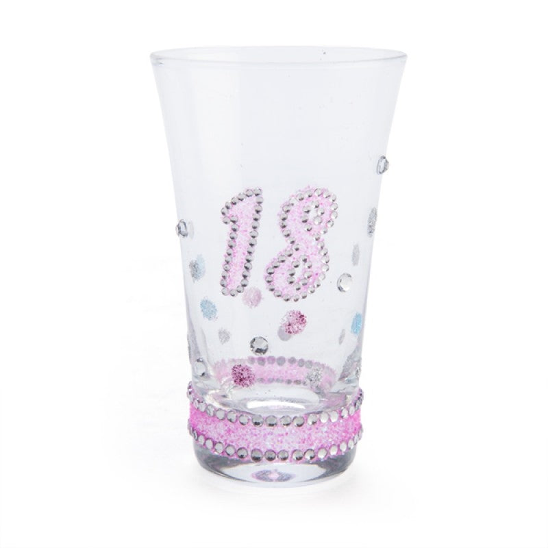 18th Birthday Sparkle Shot Glass | Celebration Shot Glass