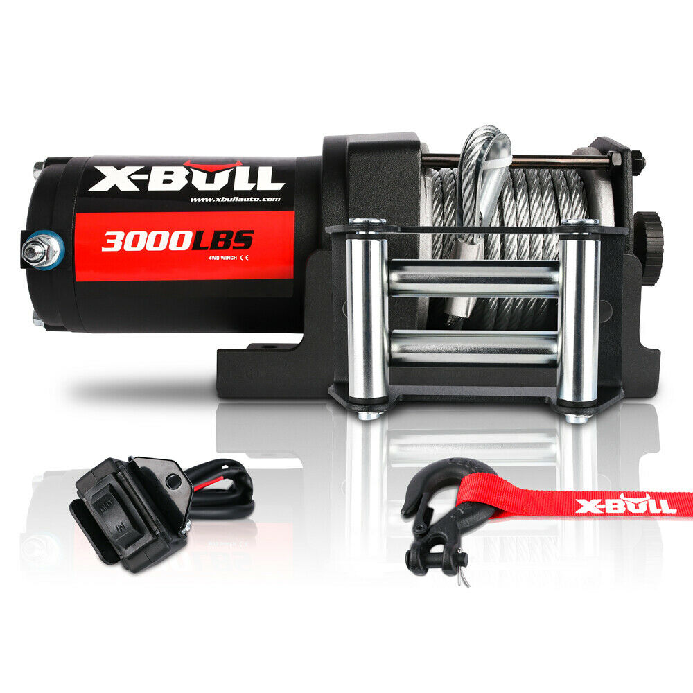 Electric Winch 3000lbs/1360kg Wireless 12V Steel Cable ATV 4WD BOAT 4X4