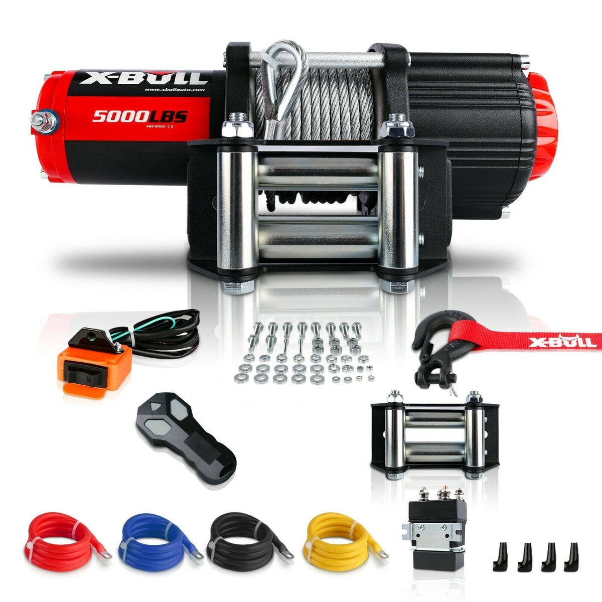 Electric Winch - 12V 5000LBS | Wireless | 15.2M Steel Cable | ATV UTV 4WD Boat | X-BULL