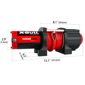 Electric Winch - 5000LBS 12V | Synthetic Rope | Wireless | ATV UTV 4WD Boat | X-BULL