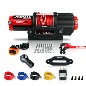 Electric Winch - 5000LBS 12V | Synthetic Rope | Wireless | ATV UTV 4WD Boat | X-BULL