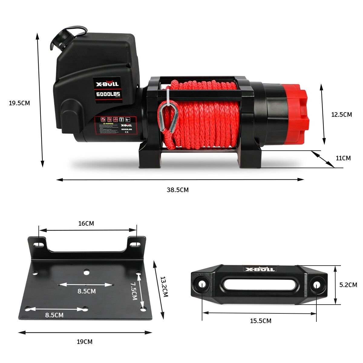 Electric Winch | 6000LBS 12V | BOAT Synthetic Rope Wireless Remote 4WD ATV UTV
