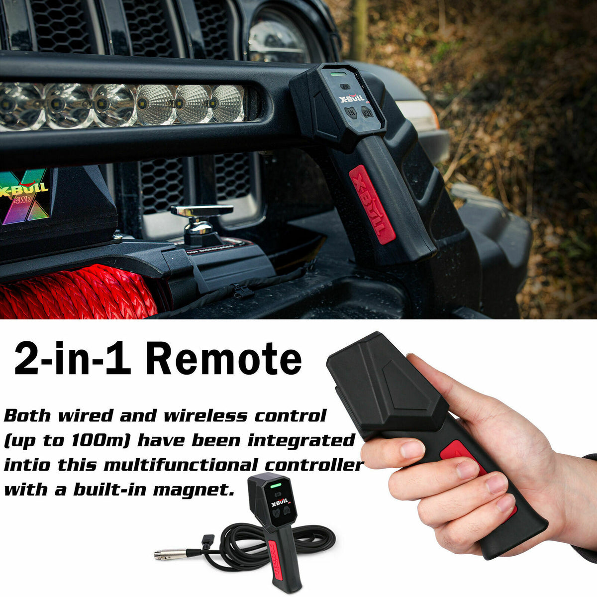 Electric Winch 12V Synthetic Rope Wireless 14500LB Remote 4X4 4WD Boat