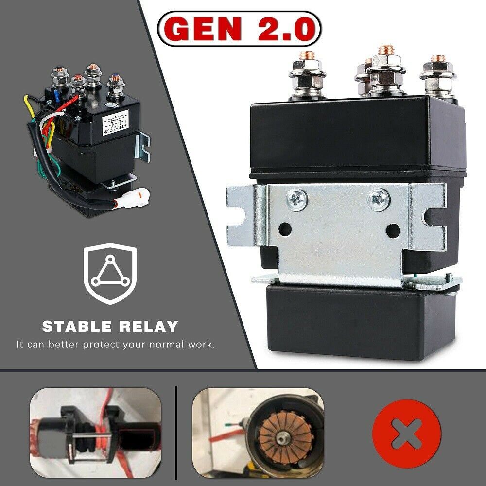 Electric Winch 4500LBS/2041KG Steel Cable Wireless Remote Boat ATV 4WD