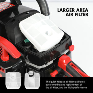 X-BULL 62cc Petrol Chainsaw - 22" Bar, E-Start, Top Handle