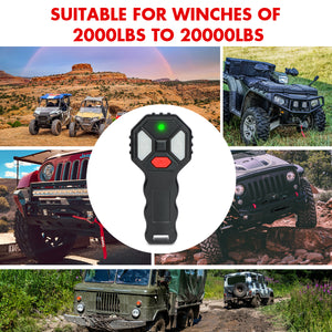 X-BULL 2x Wireless Winch Remote Control - 12 Volt Handset Switch - 150ft 4WD