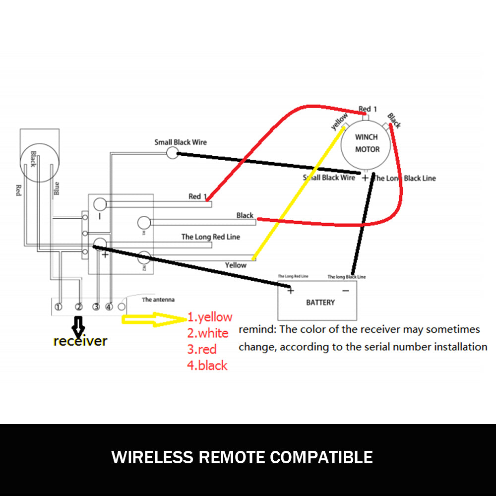 X-BULL Winch Solenoid Relay Wiring Controller - 500A 12V and 150ft Wireless Remote