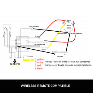 X-BULL Winch Solenoid Relay Wiring Controller - 500A 12V and 150ft Wireless Remote