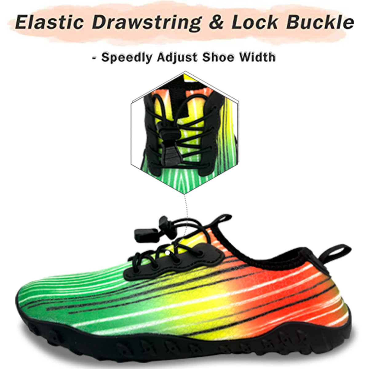 Men's and Women's Soft Breathable Slip-on Water Shoes | Aqua Socks for Swim, Beach, Pool, Surf, Yoga | Green, US Size 7.5