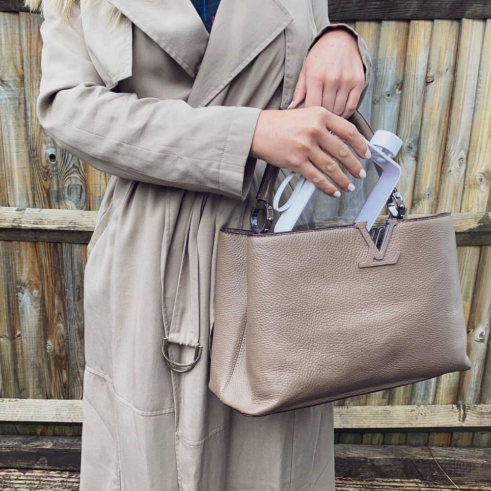 Flat Water Bottle for Warm Drinks (White)