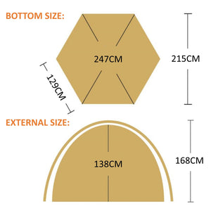 Waterproof Instant Camping Tent for 4/5/6 Persons | Quick Setup | Double Layer