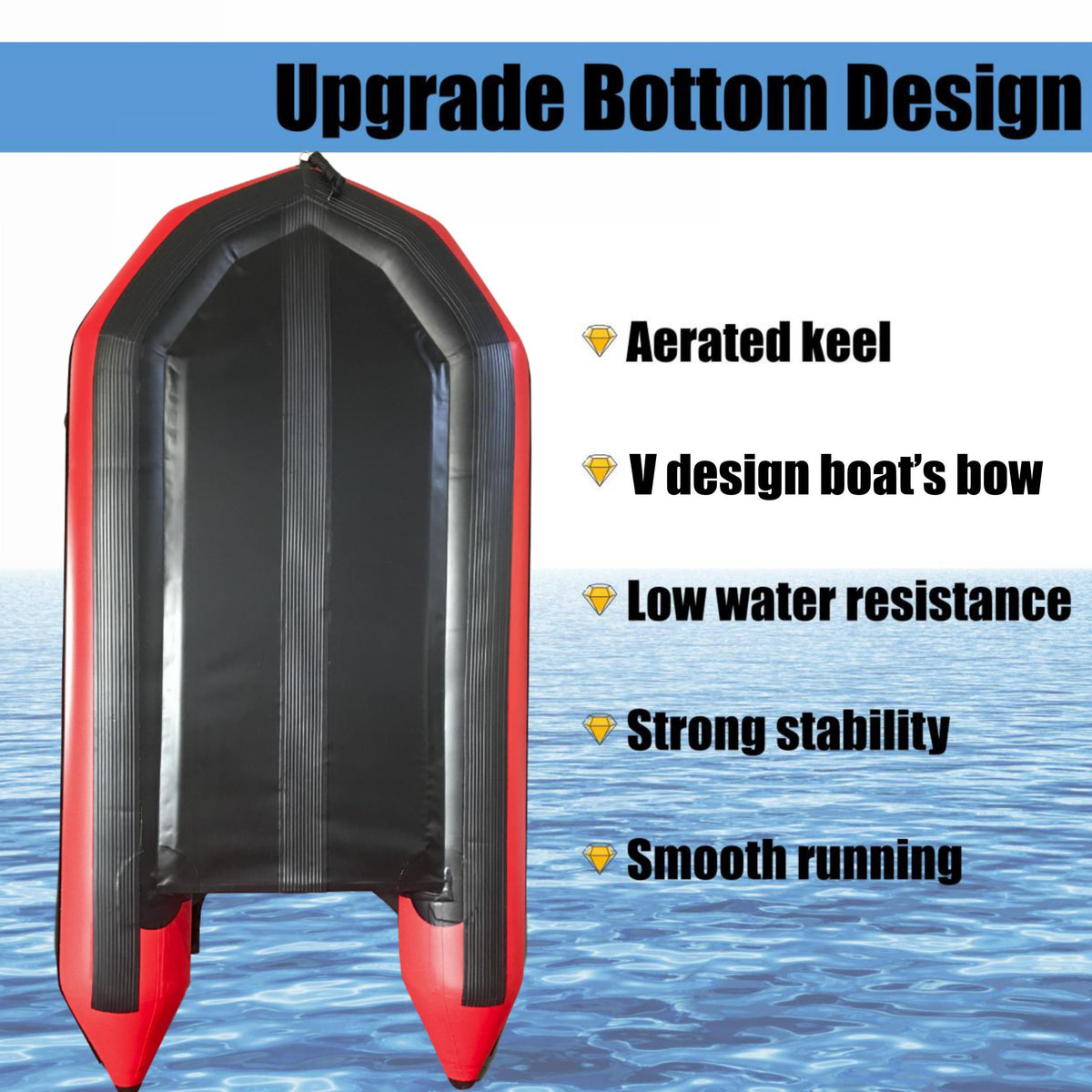 Inflatable Dinghy Boat Tender Pontoon Rescue | Red | 3.6m