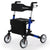EQUIPMED Rollator Walking Frame Walker | Foldable Seat | Aluminium Mobility Aid (Blue)