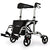 EQUIPMED Rollator Transit Wheelchair Walking Frame Walker Aid for Elderly Seniors