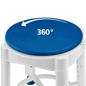 EQUIPMED Adjustable Bath Shower Seat Chair Stool | Swivel Rotating Bath Aid