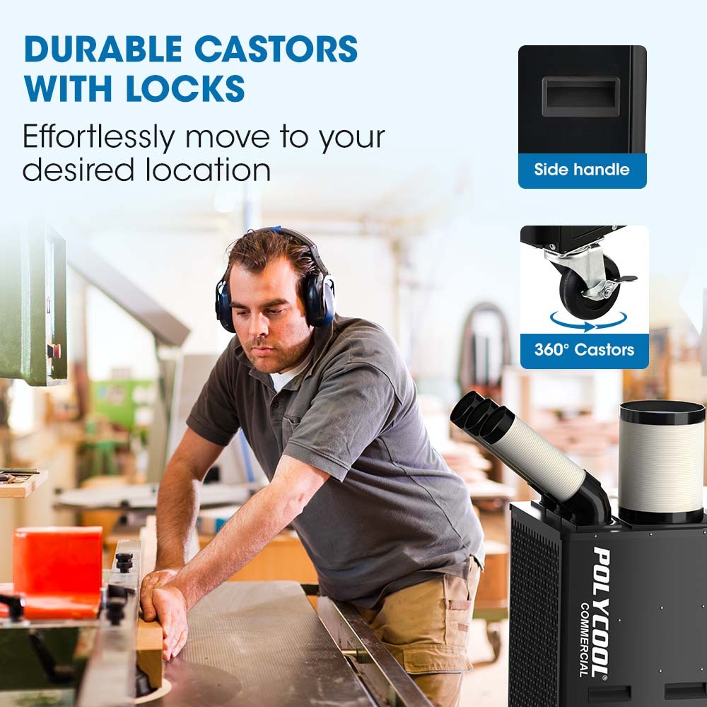 Portable Industrial Spot Cooler with Triple Cooling Ducts | 6.5kW