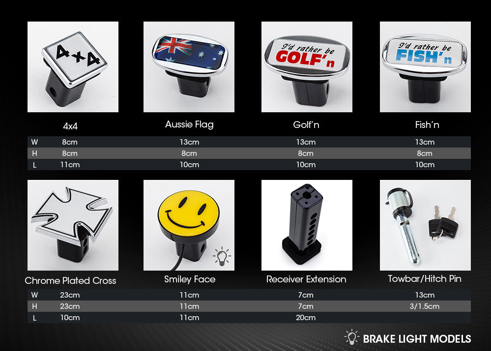 JAXSYN Receiver Extension - 40mm to 180mm | for Novelty Tow Hitch Covers