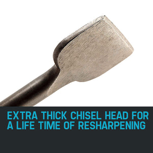 100mm Extra Wide Flat Tile Lifter Jackhammer Chisel Bit | 30mm x 410mm