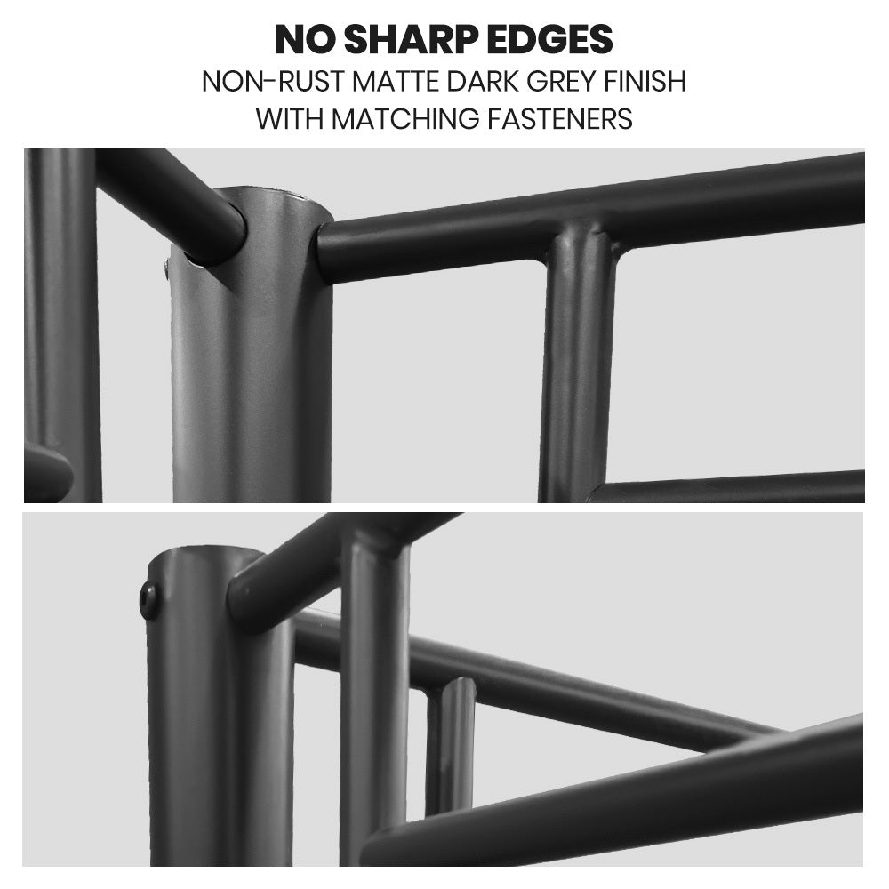 Kingston Slumber 2in1 King Single Metal Bunk Bed Frame with Modular Design (Dark Matte Grey)