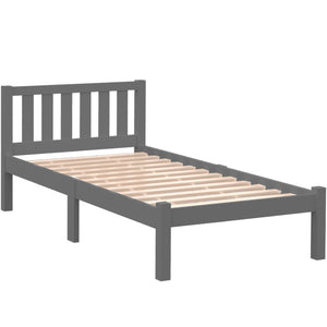Kingston Slumber King Single Wooden Timber Bed Frame (Grey)