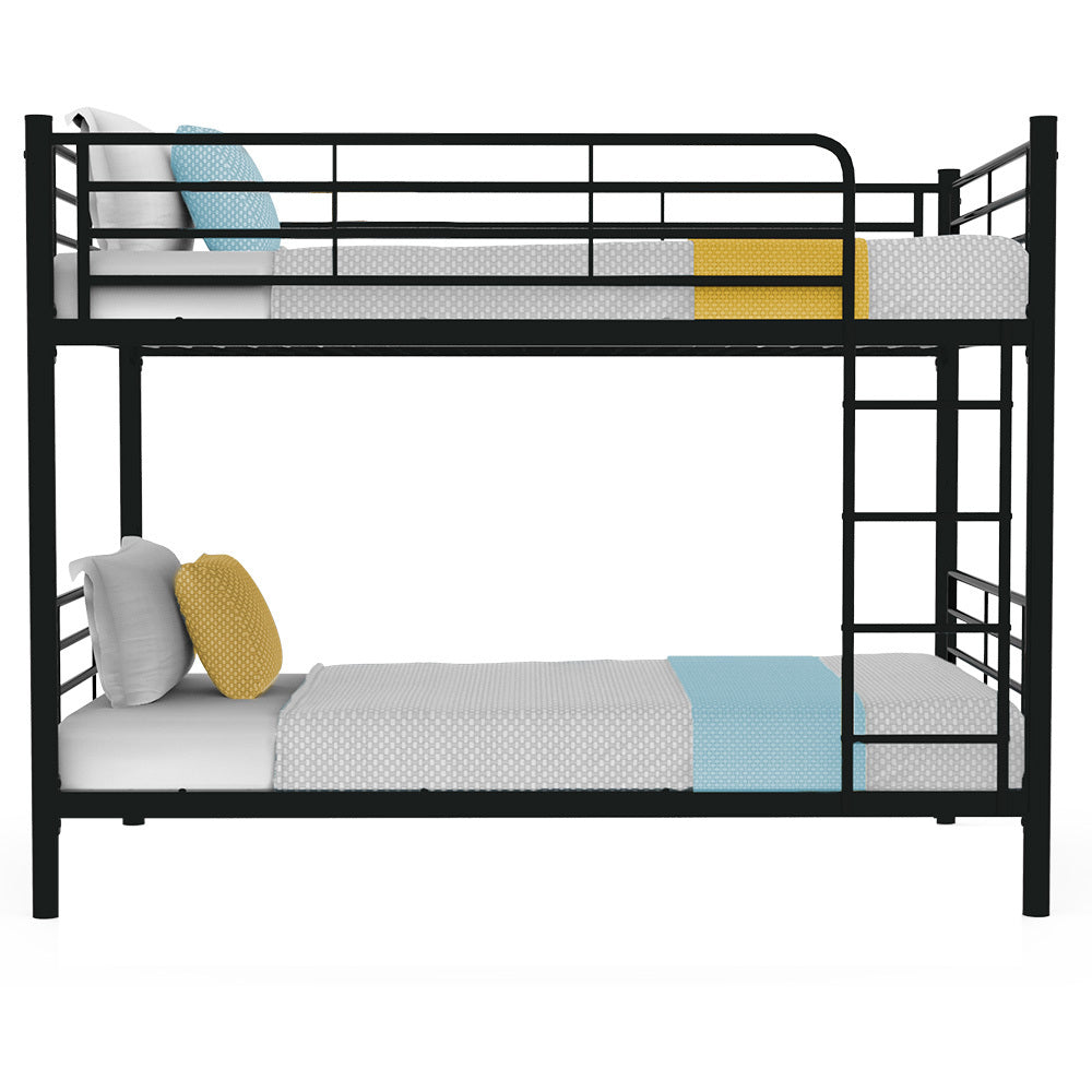 Kingston Slumber 2in1 Single Metal Bunk Bed Frame with Modular Design (Dark Matte Grey)