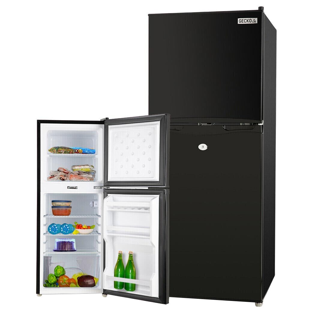 GECKO 125L Portable Fridge Freezer - Camping Motorhome 12V/24V/240V, Black