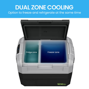 Gecko 55L Portable Fridge Freezer | Camping, Car, Caravan, Boats | 12V/24V/240V