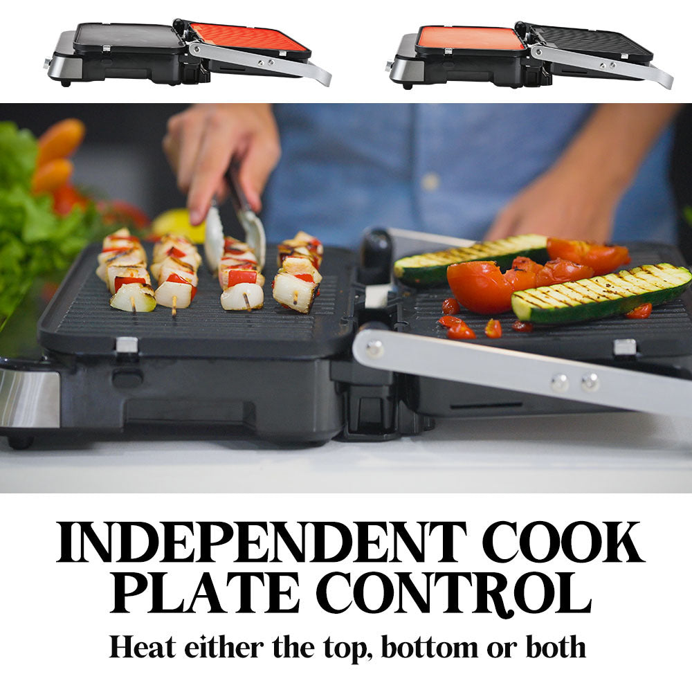 Smart Multi Contact Grill Sandwich Press Panini Waffle Maker | Stainless Steel