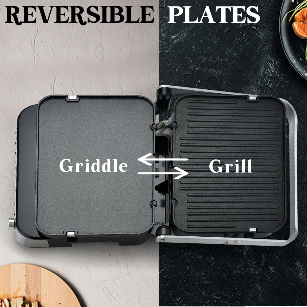 Smart Multi Contact Grill Sandwich Press Panini Waffle Maker | Stainless Steel