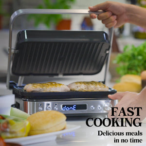 Smart Multi Contact Grill Sandwich Press Panini Waffle Maker | Stainless Steel