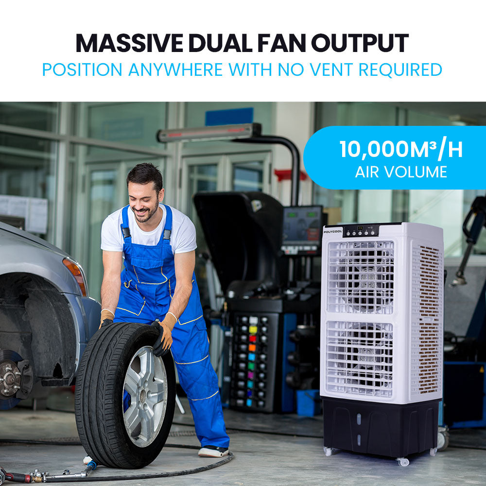 35L Portable Evaporative Air Cooler | 220W | 24 Hour Timer | 4 in 1 Cooling Fan | Remote Control