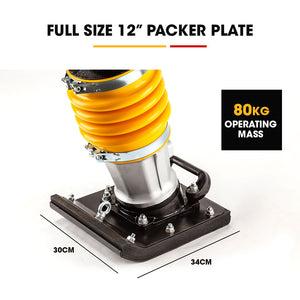 80kg Tamper Rammer Compactor | Wacker Petrol 7HP Packer Jack Plate | Baumr-AG