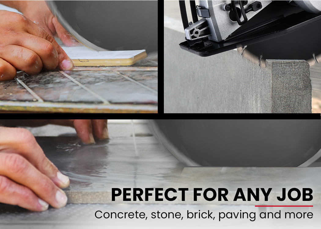 2400W Electric Concrete Saw | 355mm | Demolition Cutter Wet Dry Demo Tool | Circular Cutting | BAUMR-AG